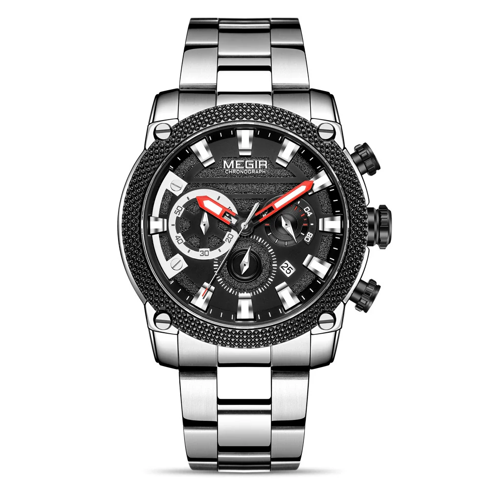 Men's Business Style Alloy Case Stainless Steel Strap Quartz Watch With Round Dial - Image 7