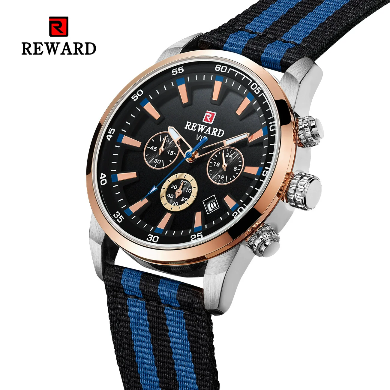 Men's Business Style Alloy Case Textile Strap Round Dial Quartz Watch With Ordinary Glass Mirror And Pin Buckle - Image 4