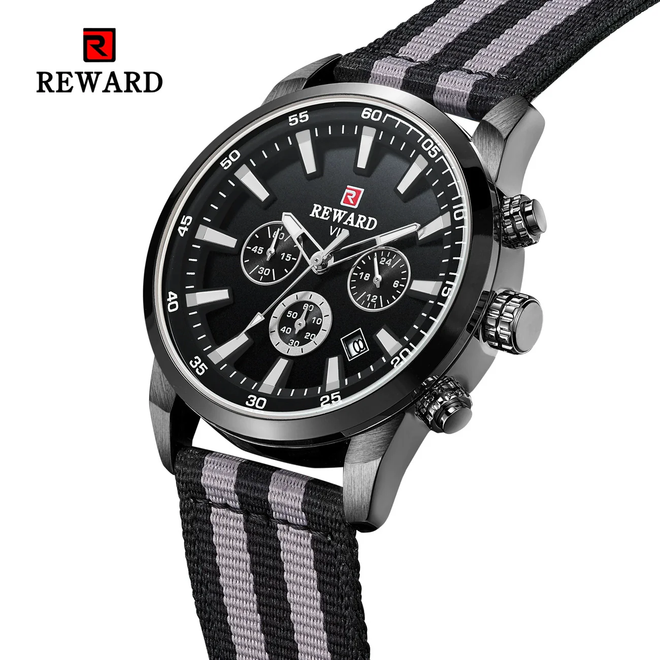 Men's Business Style Alloy Case Textile Strap Round Dial Quartz Watch With Ordinary Glass Mirror And Pin Buckle - Image 5