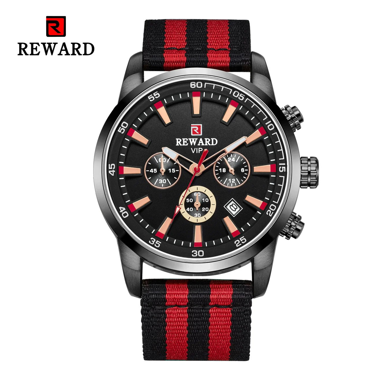 Men's Business Style Alloy Case Textile Strap Round Dial Quartz Watch With Ordinary Glass Mirror And Pin Buckle - Image 7