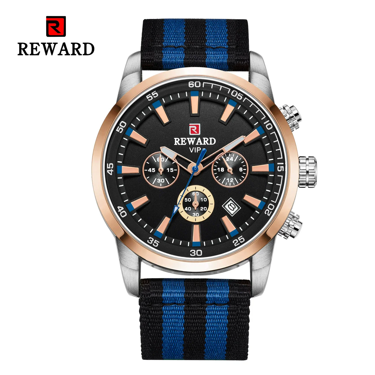 Men's Business Style Alloy Case Textile Strap Round Dial Quartz Watch With Ordinary Glass Mirror And Pin Buckle - Image 8