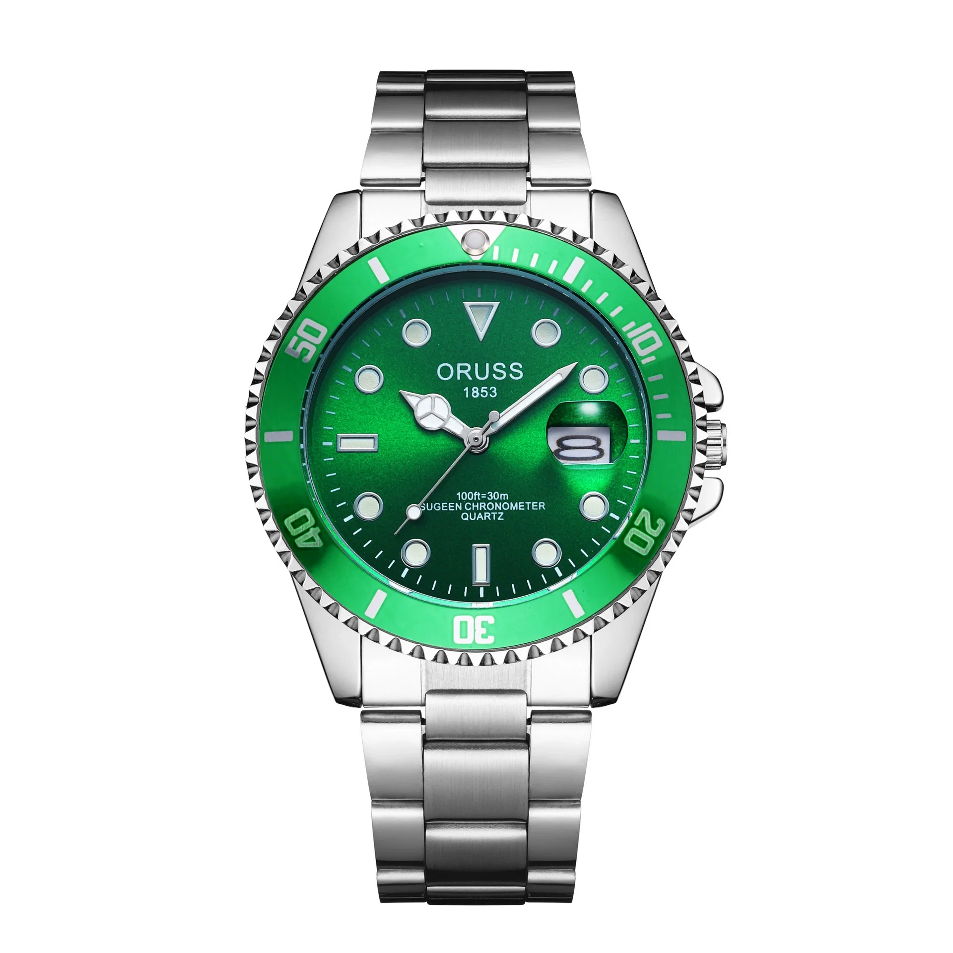 Men's Business Style Automatic Movement Stainless Steel Belt Waterproof Luminous Calendar Round Watch - Image 5