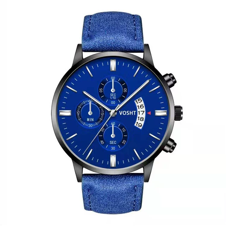 Men's Business Style Belt Calendar Watch With Imitation Leather Strap Alloy Case And Round Dial - Image 15