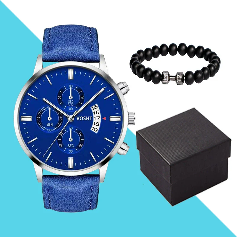 Men's Business Style Belt Calendar Watch With Imitation Leather Strap Alloy Case And Round Dial - Image 30