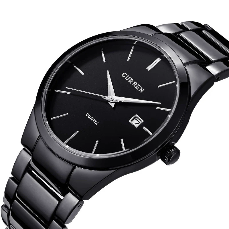 Men's Business Style Fashion Quartz Watch With Alloy Case Stainless Steel Band And Round Dial