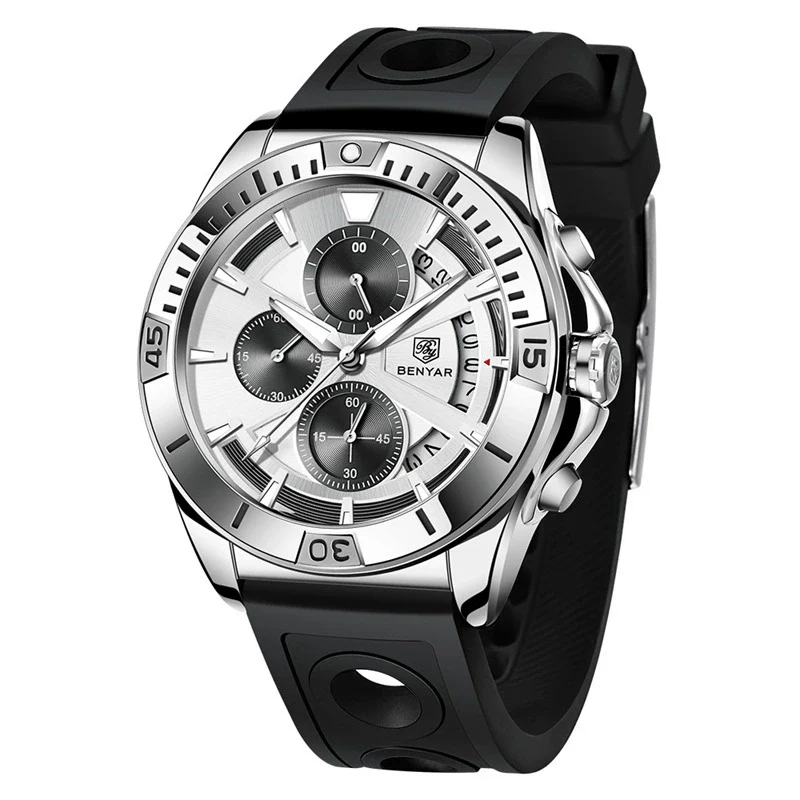 Men's Business Style Metal Case Stainless Steel Band Round Dial Quartz Multifunctional Waterproof Luminous Watch - Image 9