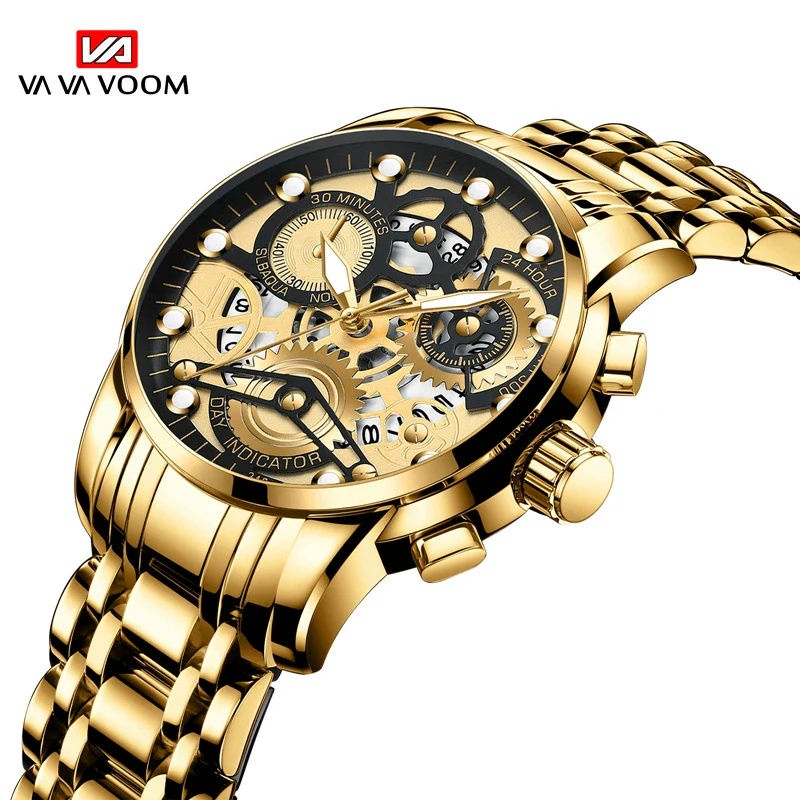Men's Business Style Metal Case Stainless Steel Strap Round Dial Quartz Movement Waterproof Watch With Mineral Strengthened Glass Mirror - Image 6