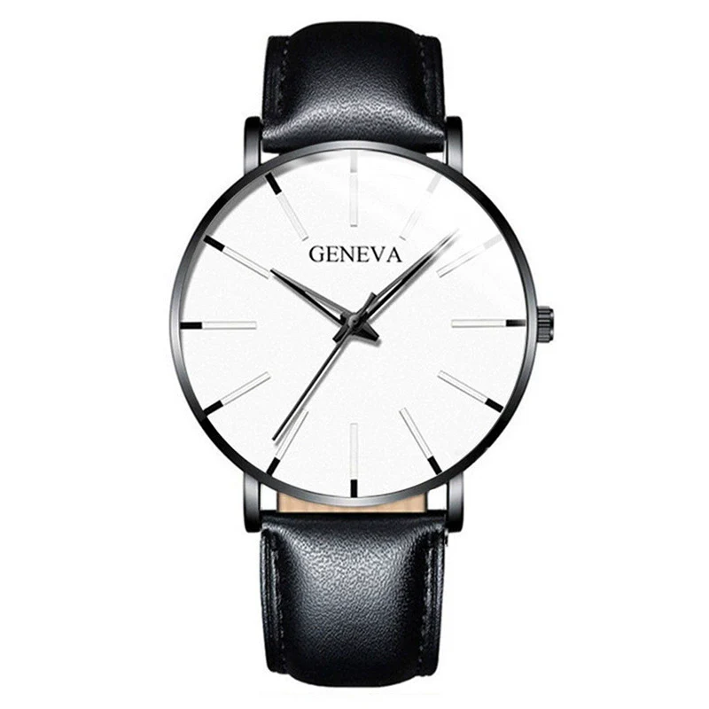 Men's Business Style Round Dial Alloy And Stainless Steel Quartz Watch With Printed Logo - Image 25