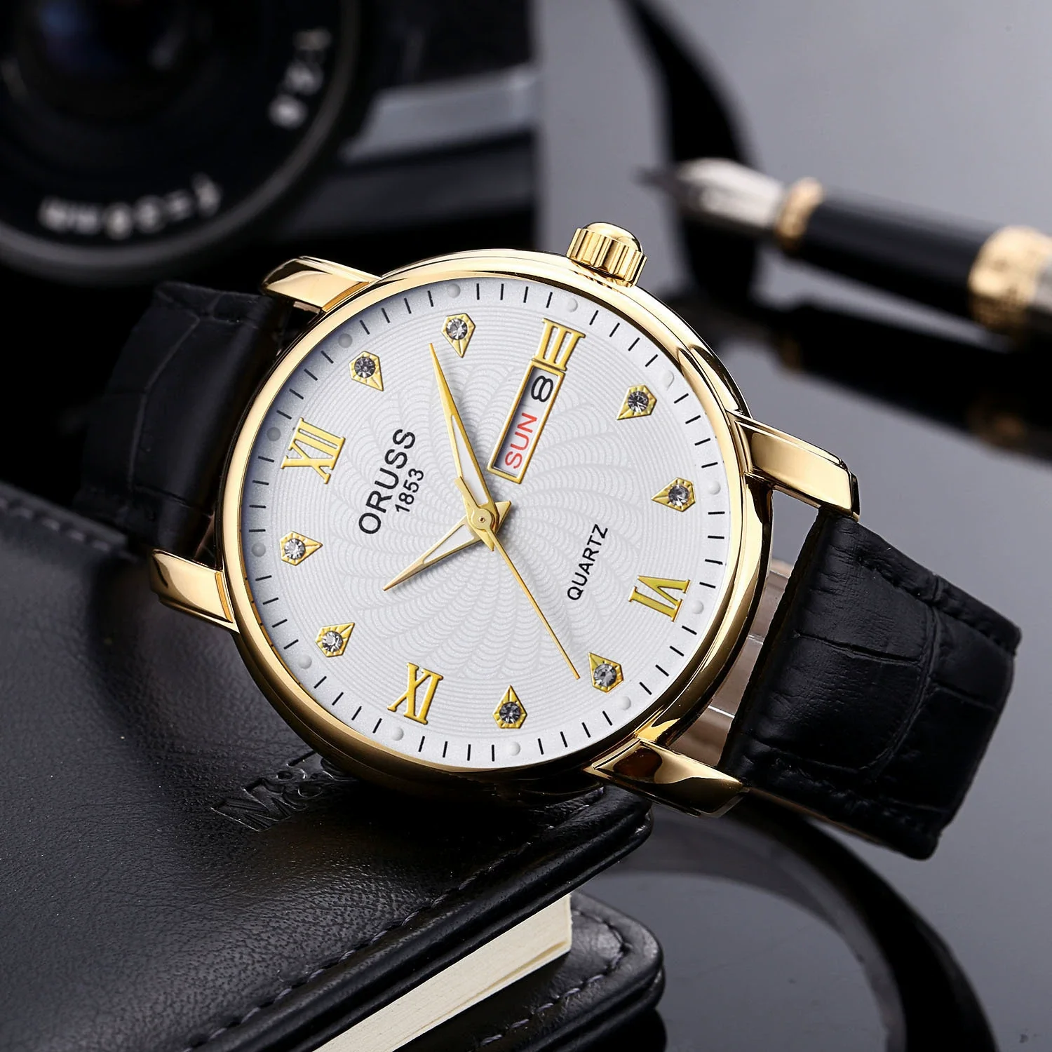 Men's Business Style Waterproof Quartz Watch With Alloy Case Strap Buckle And Mineral Reinforced Glass Mirror Round Dial - Image 9