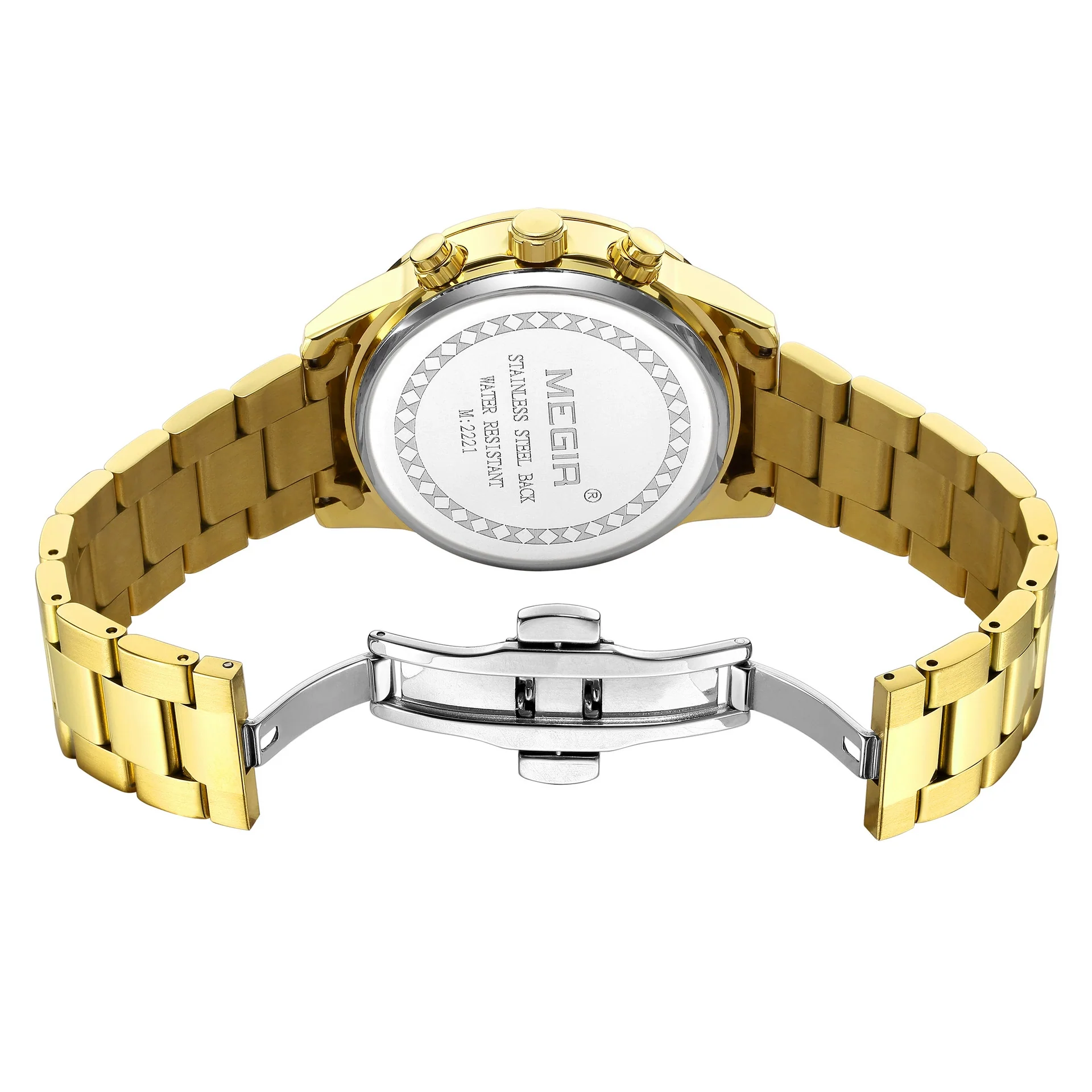 Men's Business Watch Alloy Case Stainless Steel Band Round Dial Mineral Strengthened Glass Mirror - Image 5
