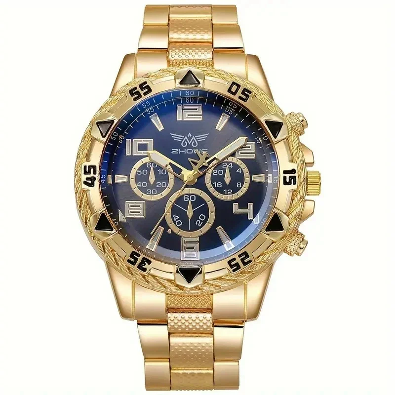 Men's Casual Alloy Case And Strap Quartz Watch With Round Dial And Mineral Reinforced Glass Mirror - Image 5