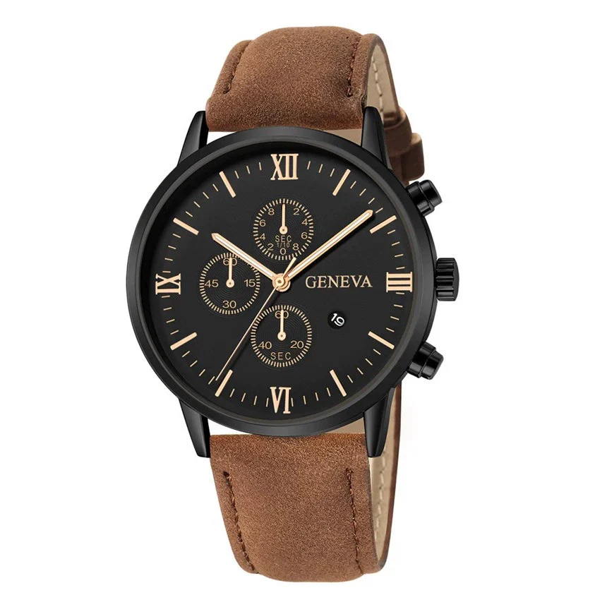 Men's Casual Alloy Case Quartz Belt Watches With Round Dial - Image 14