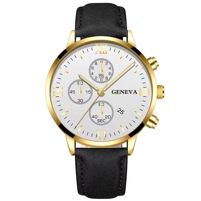 Men's Casual Alloy Case Quartz Belt Watches With Round Dial - Image 16