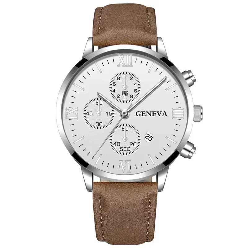 Men's Casual Alloy Case Quartz Belt Watches With Round Dial - Image 21