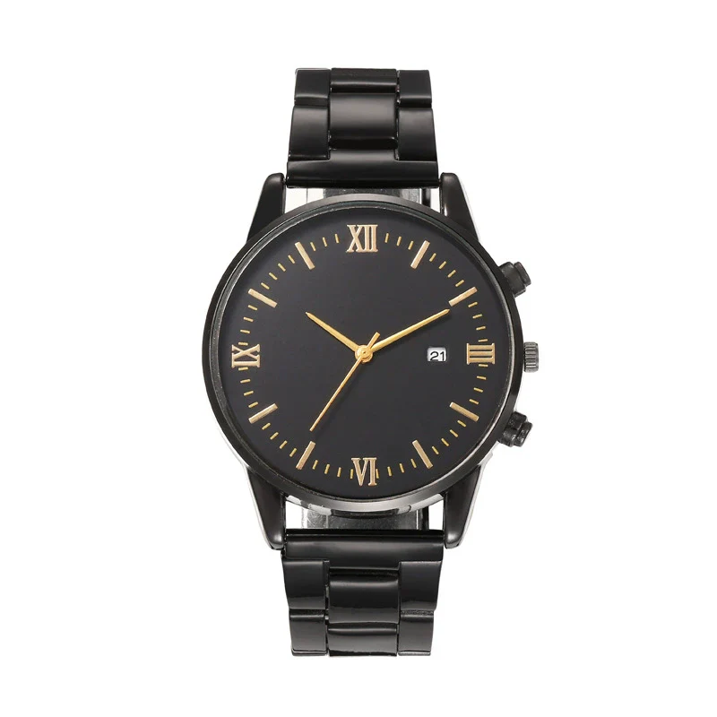 Men's Casual Alloy Iron Belt Quartz Watch With Roman Numerals And Round Dial - Image 6