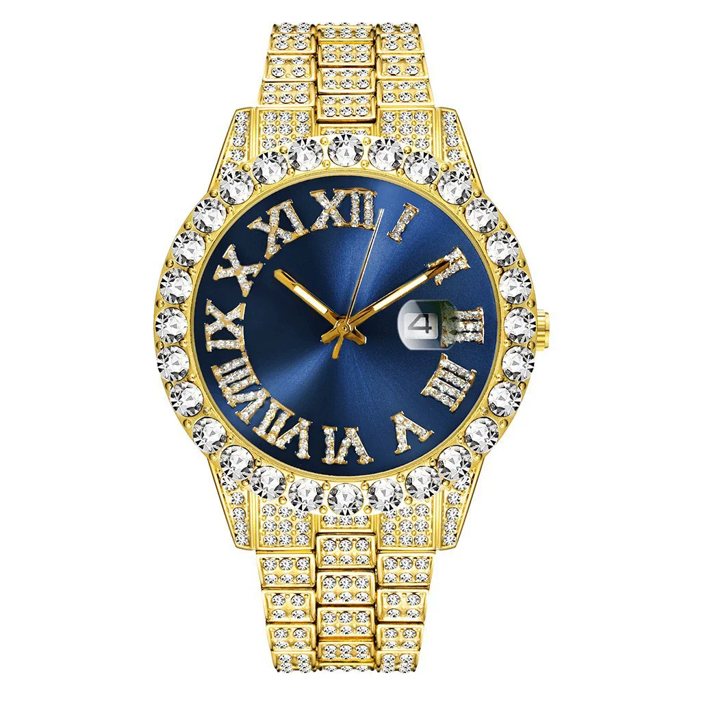 Men's Casual Alloy Watch With Round Dial And Stainless Steel Jewelry Buckle - Image 4