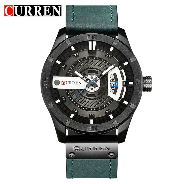 Men's Casual Metal Leather Quartz Watch With Round Dial - Image 7
