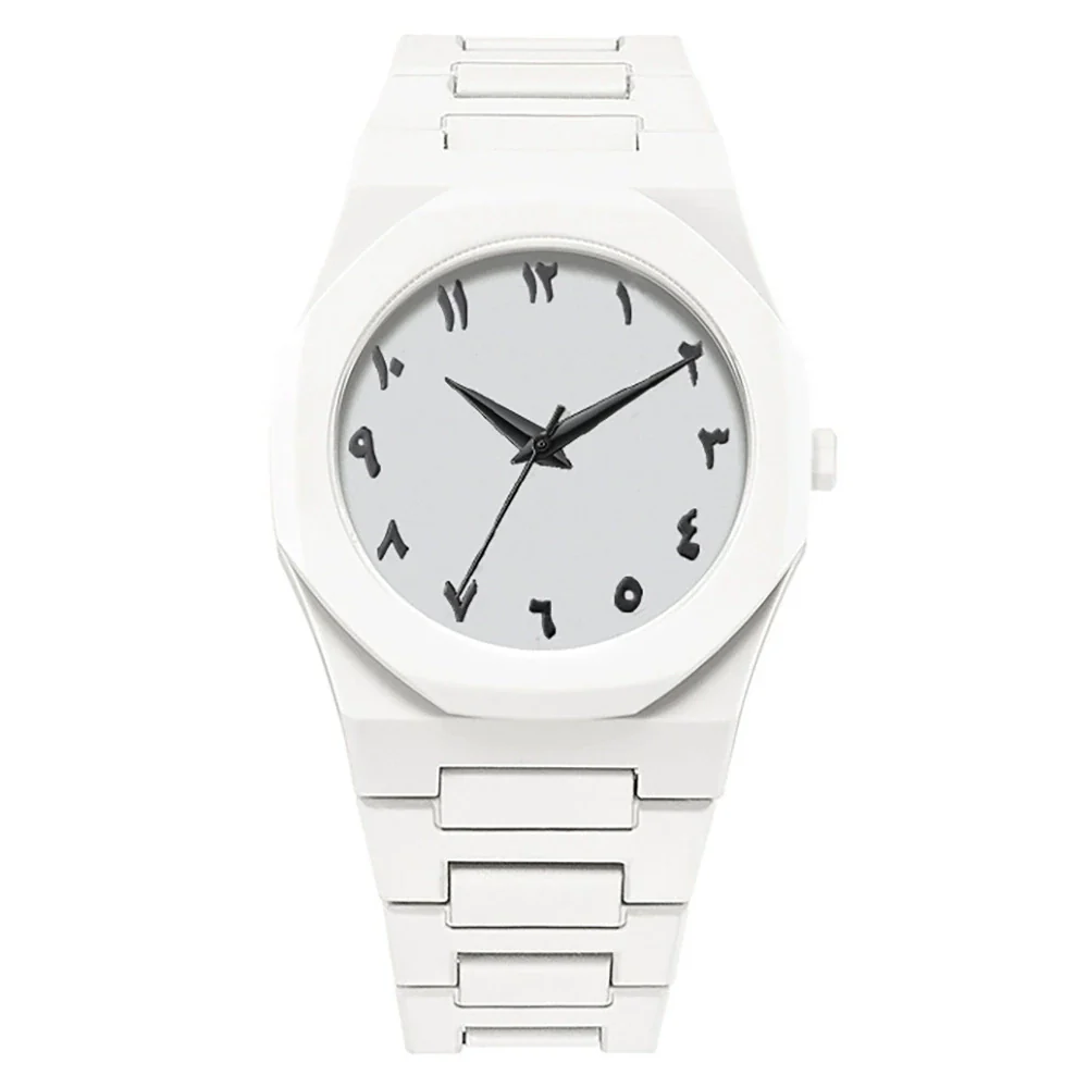 Men's Casual Quartz Watch Alloy Case Pvc Strap Stainless Steel Butterfly Buckle Round Dial - Image 3