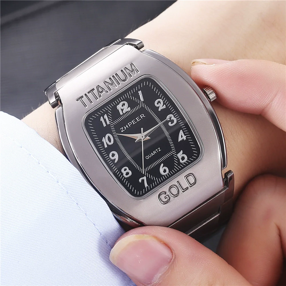 Men's Casual Quartz Watch Wine Barrel Shape Steel Band Alloy Case Stainless Steel Strap - Image 4