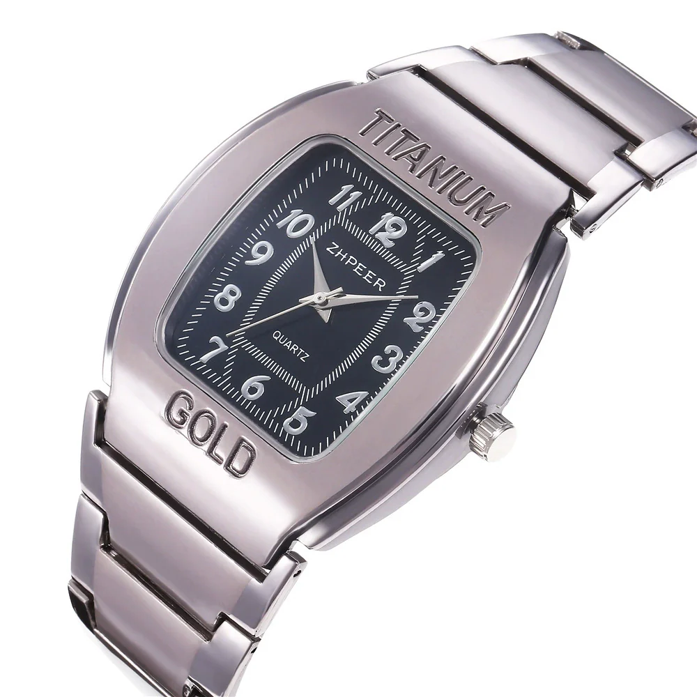 Men's Casual Quartz Watch Wine Barrel Shape Steel Band Alloy Case Stainless Steel Strap - Image 5