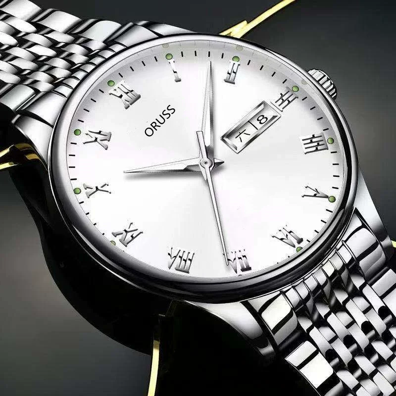 Men's Casual Quartz Watch With Alloy Strap And Case Mineral Reinforced Glass Mirror Round Dial - Image 3