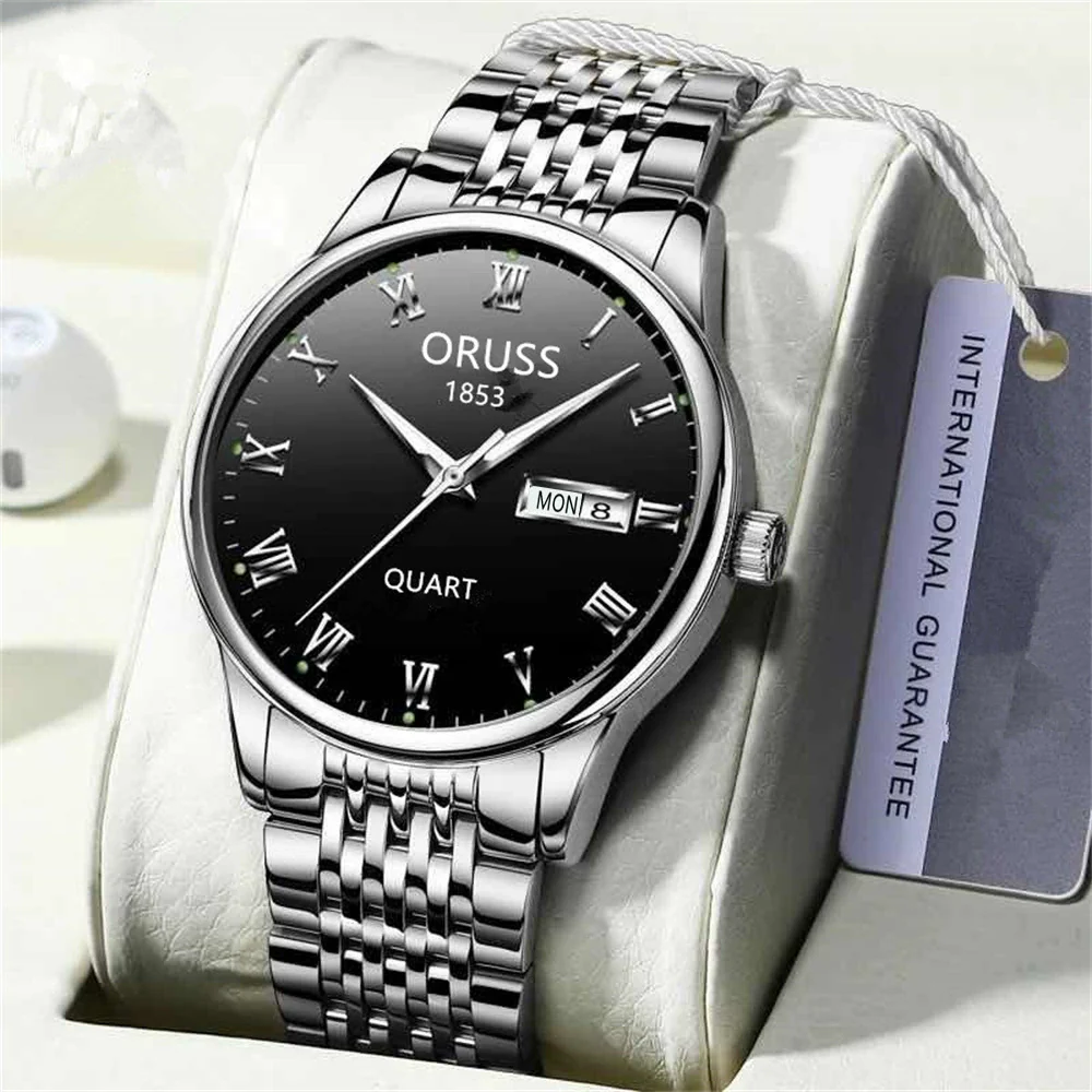 Men's Casual Quartz Watch With Alloy Strap And Case Mineral Reinforced Glass Mirror Round Dial - Image 6