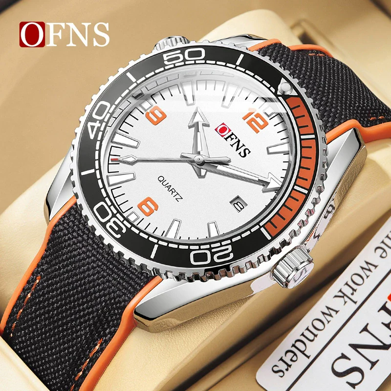 Men's Casual Quartz Watch With Calendar Luminous Alloy Alloy Case Mineral Tempered Glass Mirror Stainless Steel Buckle Round Dial Tpu Strap Waterproof