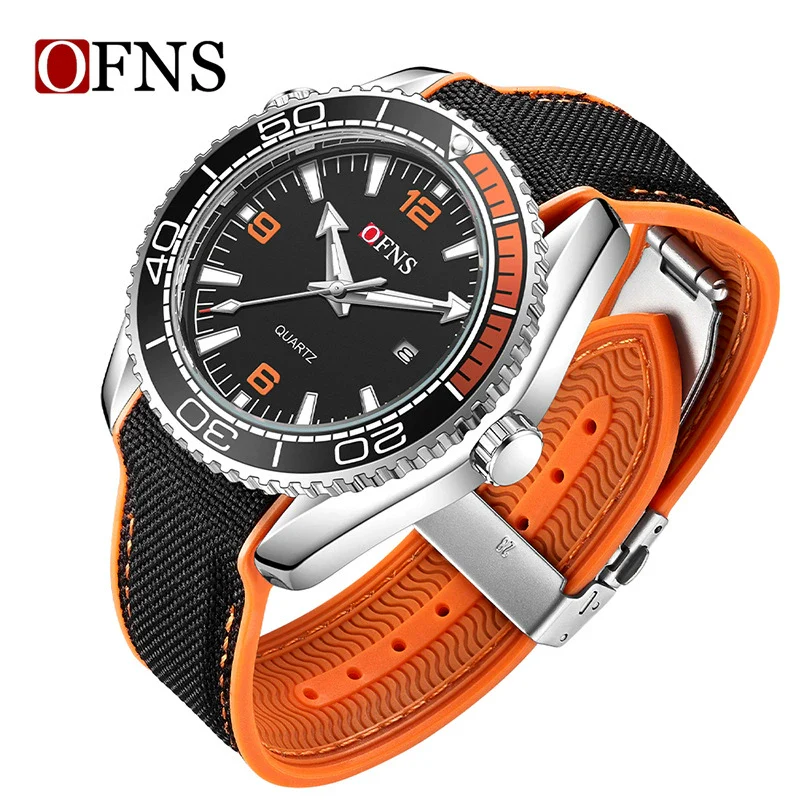 Men's Casual Quartz Watch With Calendar Luminous Alloy Alloy Case Mineral Tempered Glass Mirror Stainless Steel Buckle Round Dial Tpu Strap Waterproof - Image 2