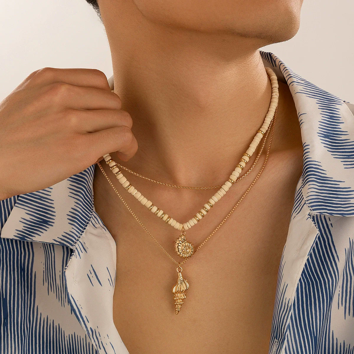 Men's Coconut Shell And Zinc Alloy Geometric Handmade Hiphop Style Necklace