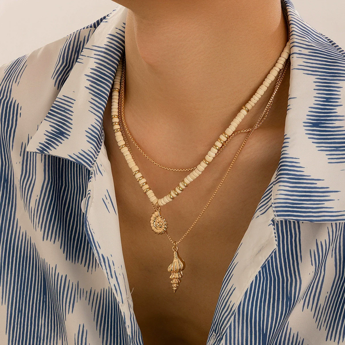 Men's Coconut Shell And Zinc Alloy Geometric Handmade Hiphop Style Necklace - Image 2