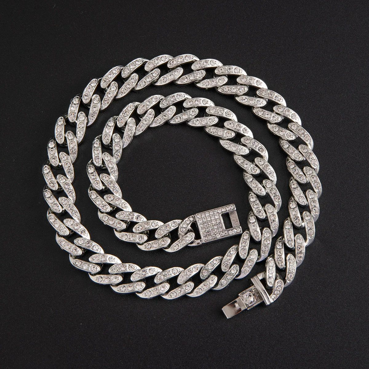 Men's Cuban Chain Necklace Alloy Geometric Handmade - Image 4