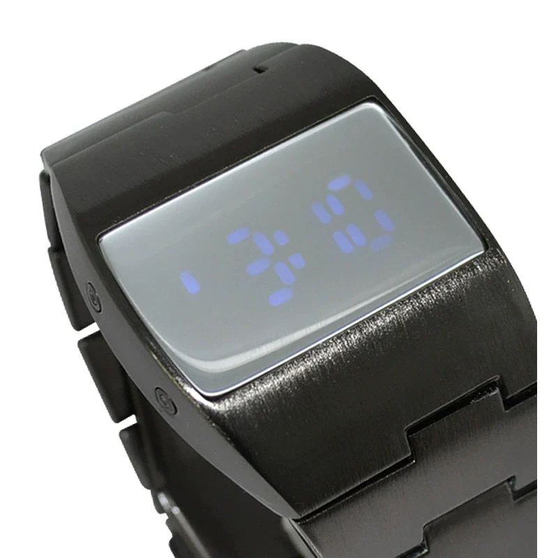 Men's Digital Led Watch Metal Alloy Stainless Steel Square Dial Leisure Style - Image 3