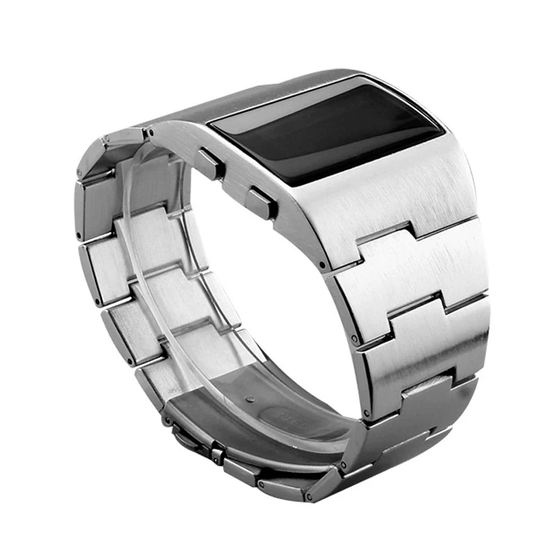 Men's Digital Led Watch Metal Alloy Stainless Steel Square Dial Leisure Style - Image 4