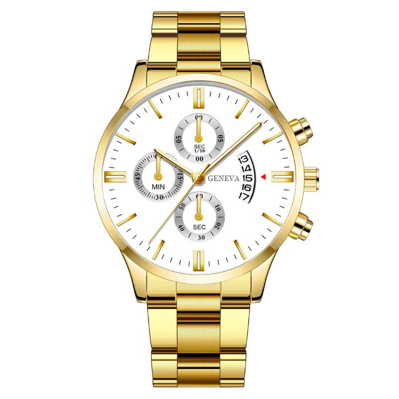 Men's Fashion Metal And Stainless Steel Band Quartz Watch With Round Dial - Image 3