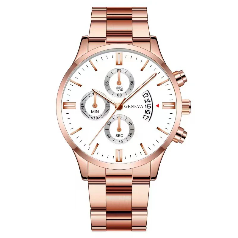 Men's Fashion Metal And Stainless Steel Band Quartz Watch With Round Dial - Image 31
