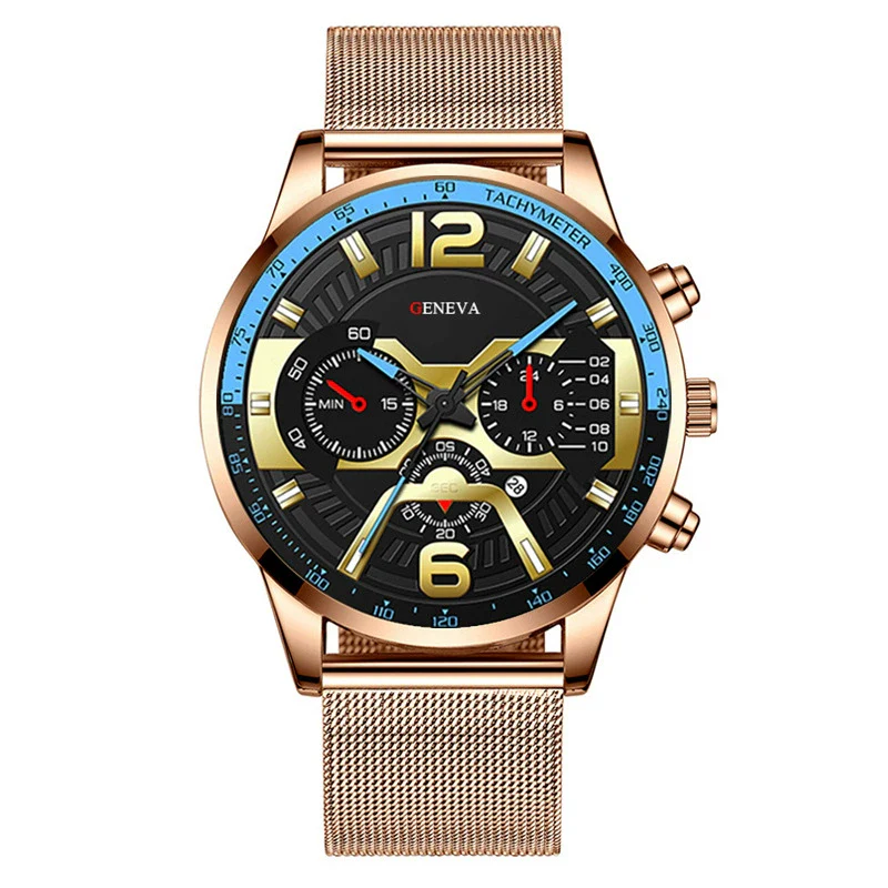 Men's Fashion Metal Strap Luminous Quartz Watch With Round Dial - Image 10