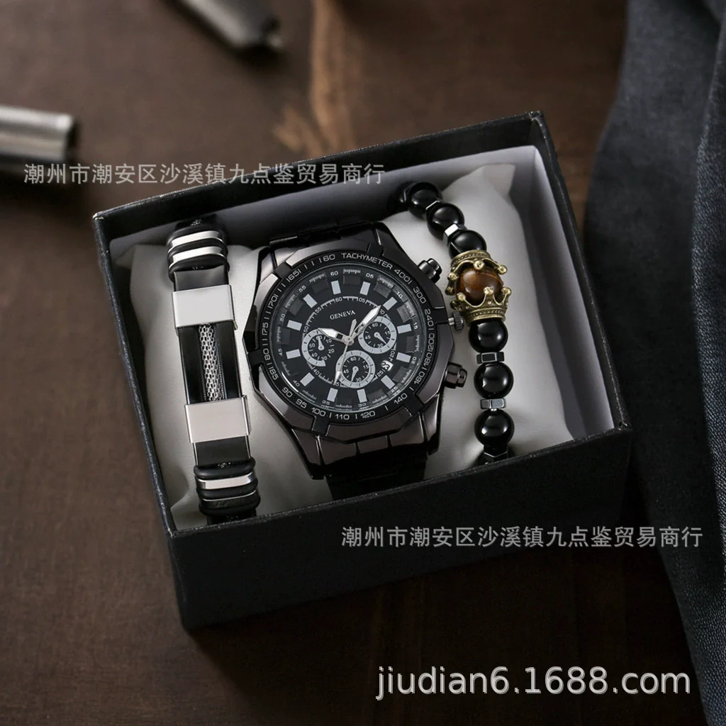 Men's Fashion Quartz Wristwatch With Alloy Case Round Dial And Imitation Leather Strap - Image 3