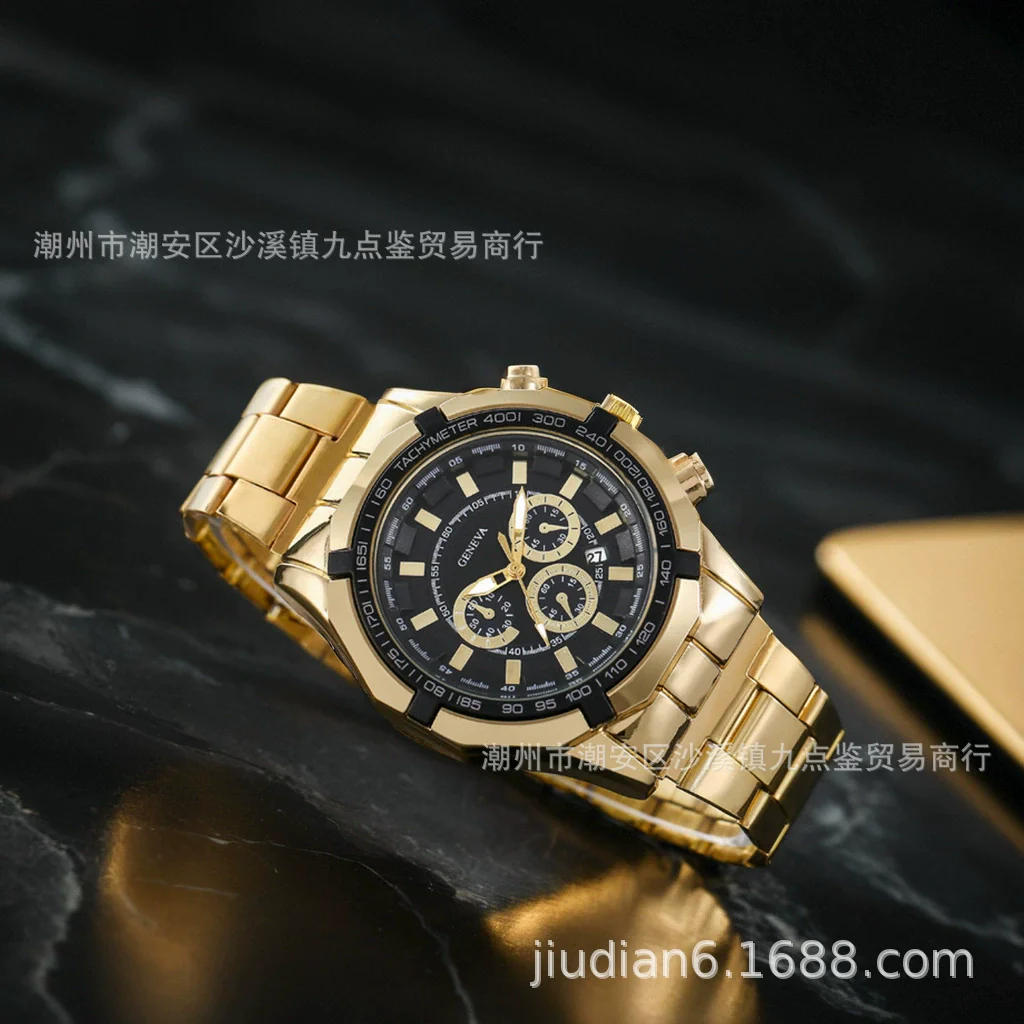 Men's Fashion Quartz Wristwatch With Alloy Case Round Dial And Imitation Leather Strap - Image 5