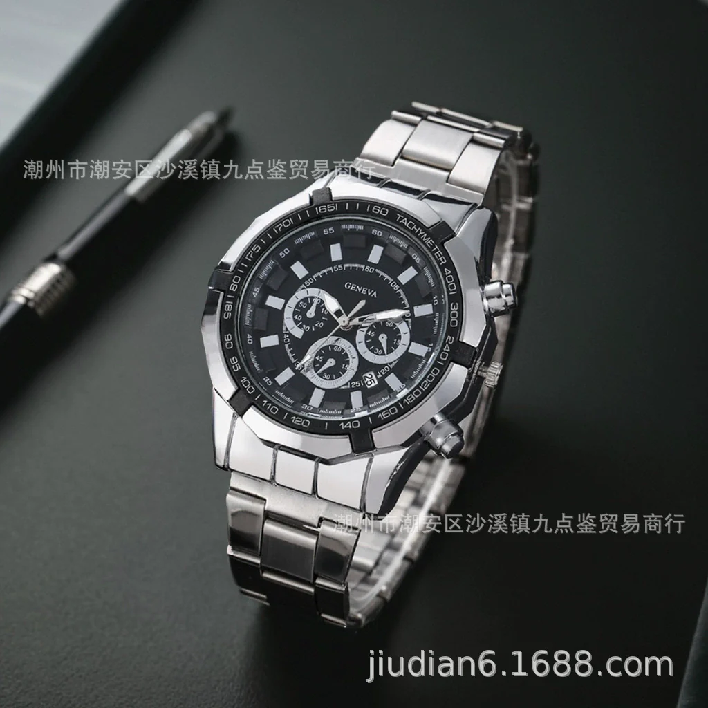 Men's Fashion Quartz Wristwatch With Alloy Case Round Dial And Imitation Leather Strap - Image 9