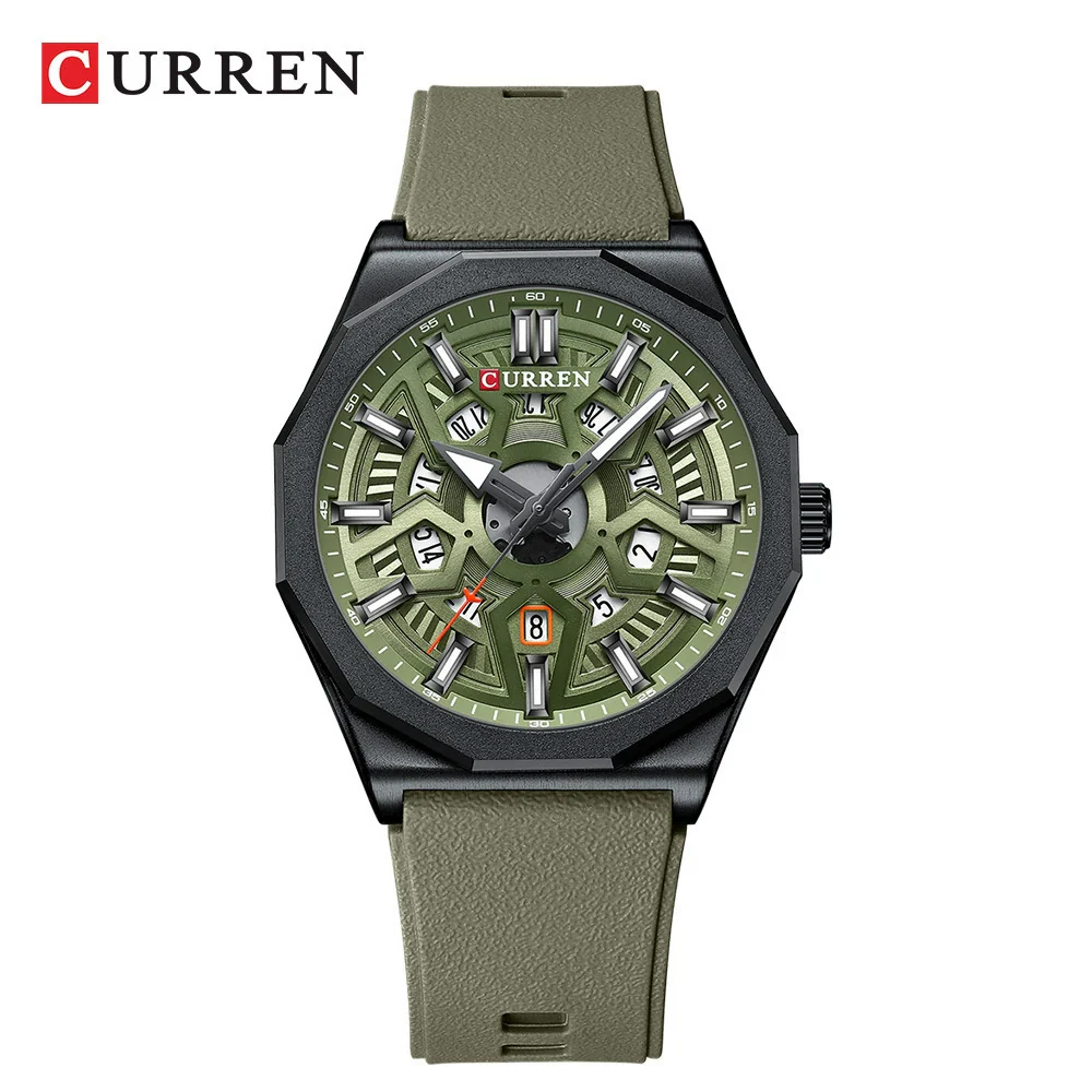 Men's Fashion Sports Alloy Quartz Watch With Polygon Hollow Design And Mineral Reinforced Mirror - Image 8