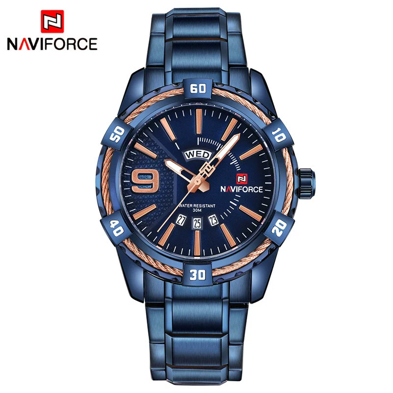 Men's Fashion Stainless Steel Band Quartz Watch With Round Dial And Mineral Strengthened Glass Mirror