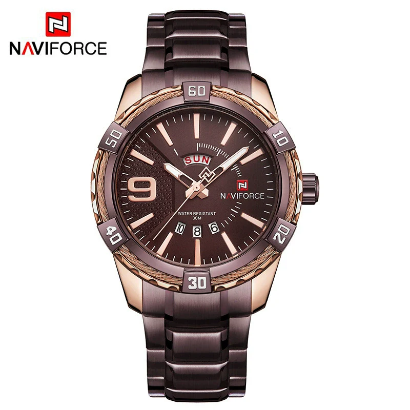 Men's Fashion Stainless Steel Band Quartz Watch With Round Dial And Mineral Strengthened Glass Mirror - Image 4