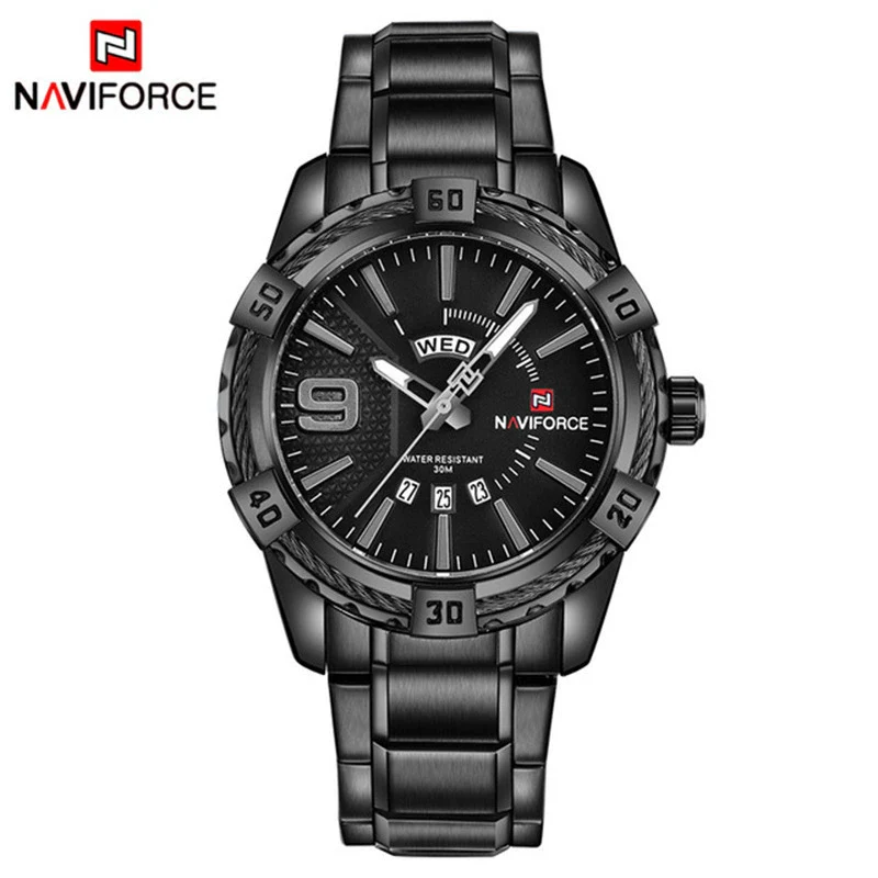 Men's Fashion Stainless Steel Band Quartz Watch With Round Dial And Mineral Strengthened Glass Mirror - Image 6