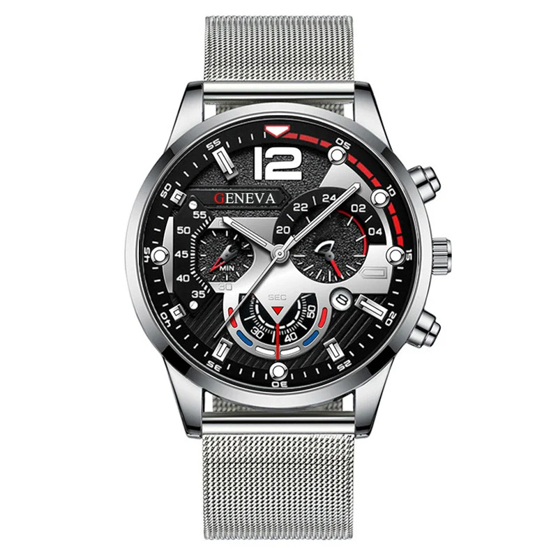 Men's Fashion Trend Stainless Steel Strap Luminous Quartz Watch With Round Dial - Image 12