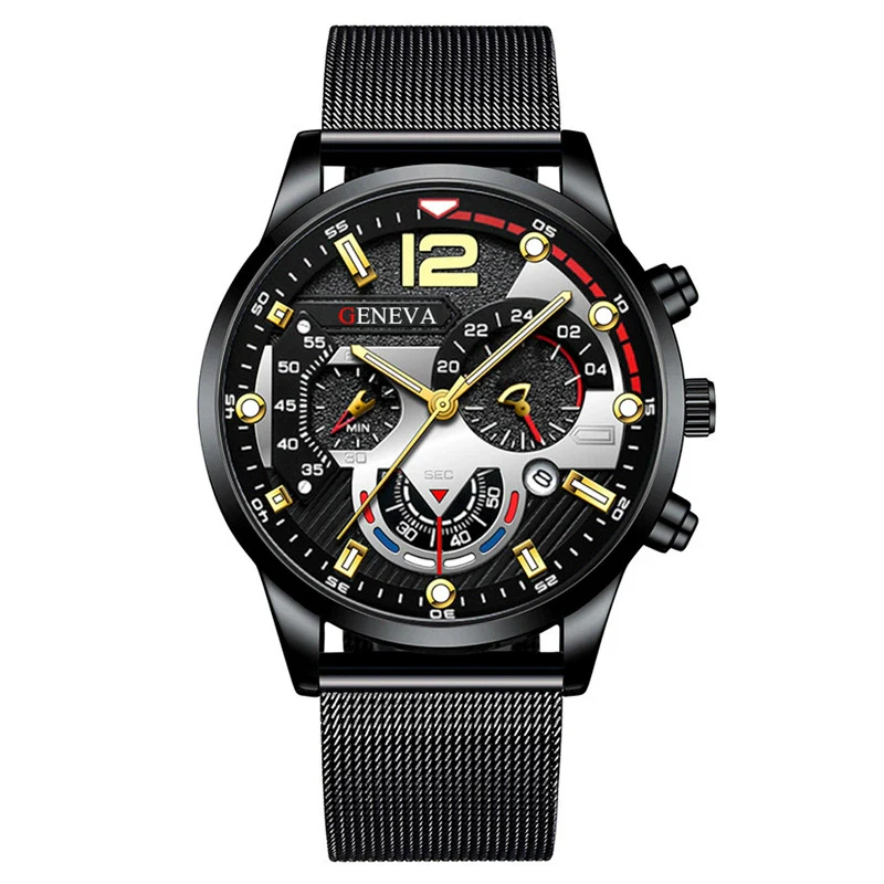 Men's Fashion Trend Stainless Steel Strap Luminous Quartz Watch With Round Dial - Image 5