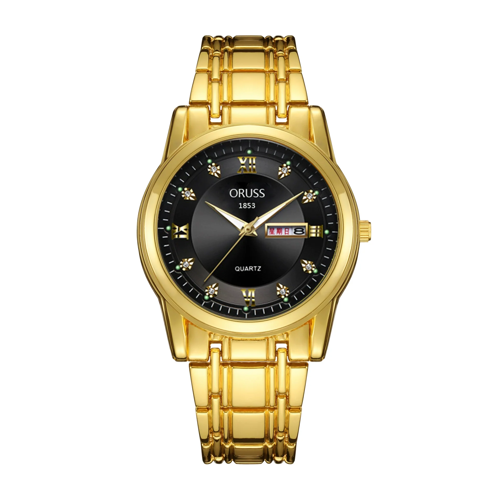 Men's Fashion Waterproof Alloy Band Quartz Watches With Double Calendar And Round Dial - Image 11