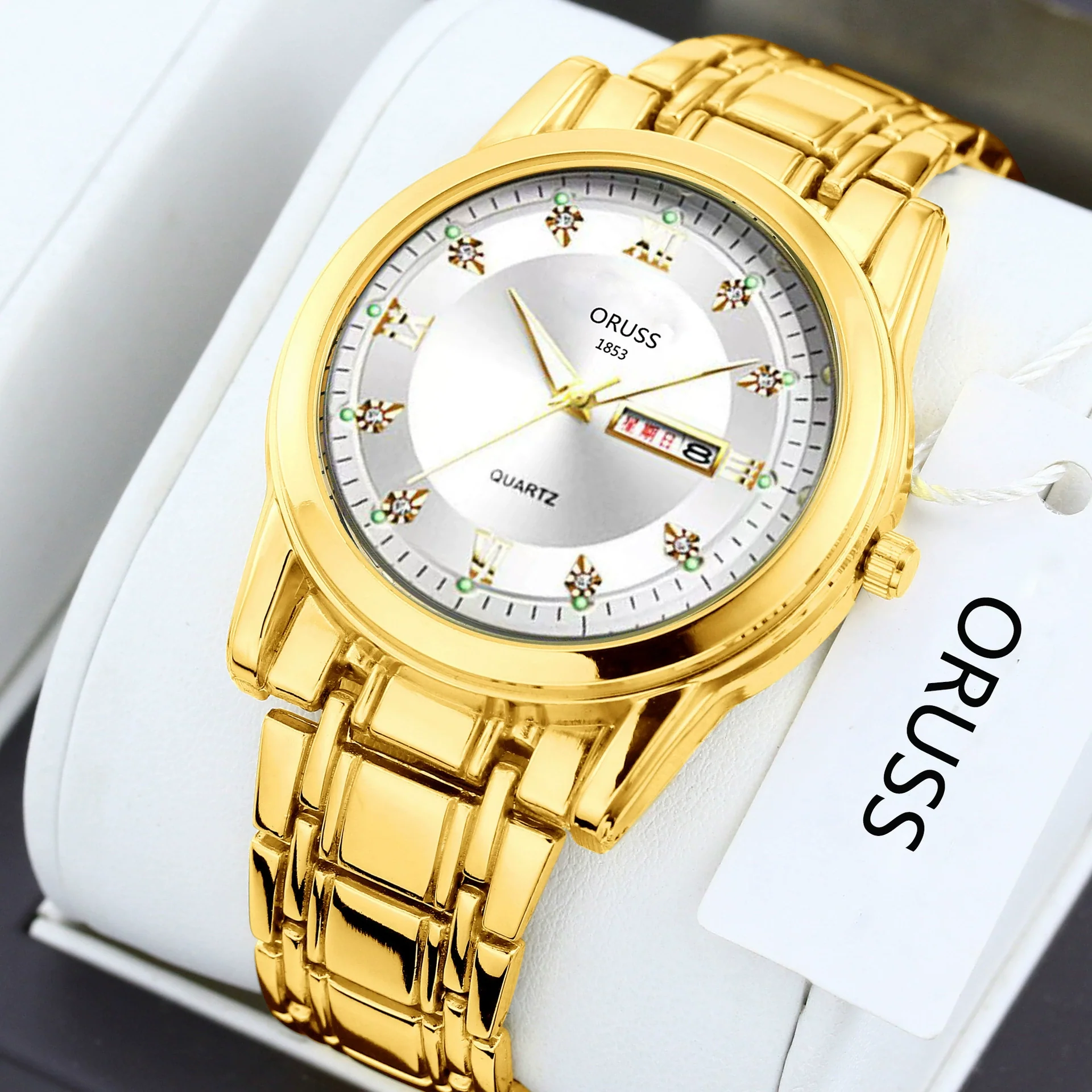 Men's Fashion Waterproof Alloy Band Quartz Watches With Double Calendar And Round Dial - Image 4