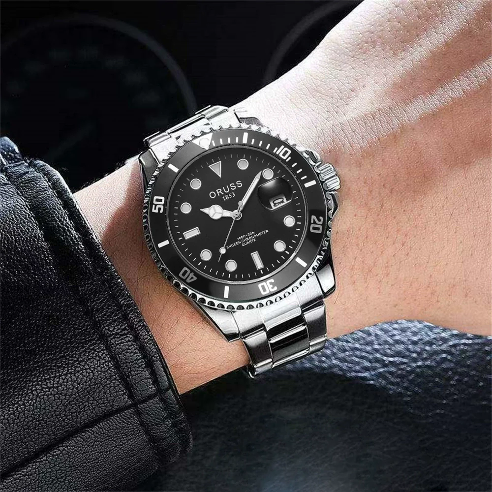 Men's Fashion Waterproof Luminous Watch Alloy Band Round Dial - Image 2