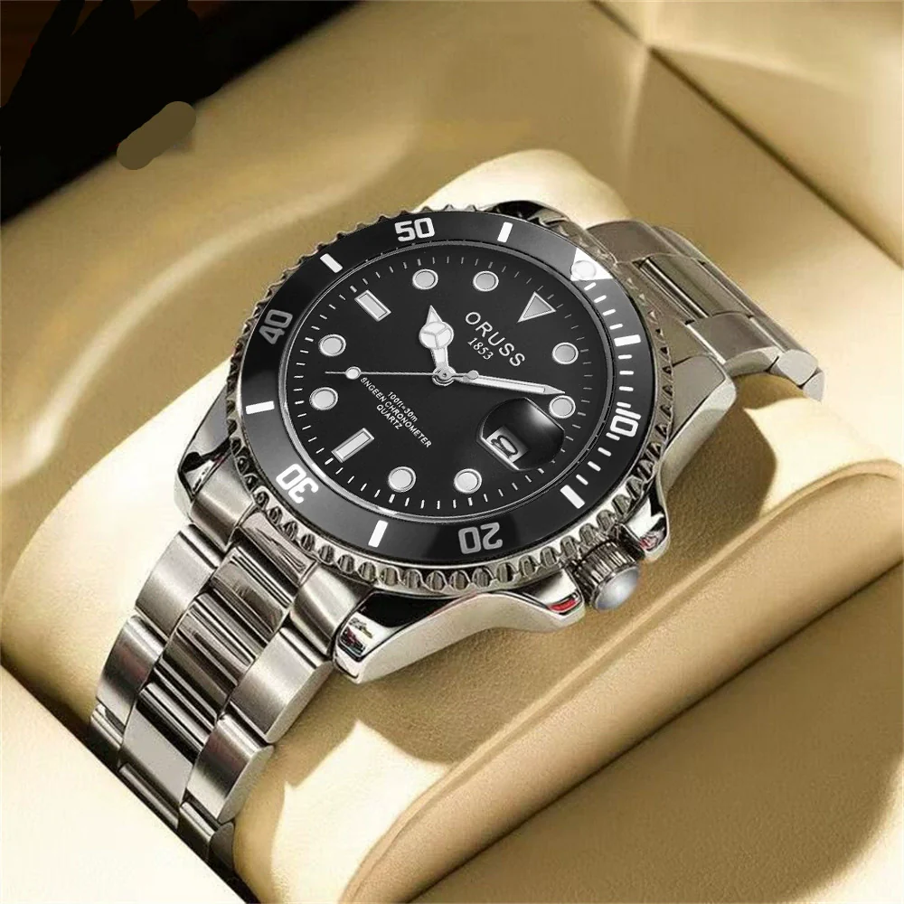 Men's Fashion Waterproof Luminous Watch Alloy Band Round Dial - Image 4