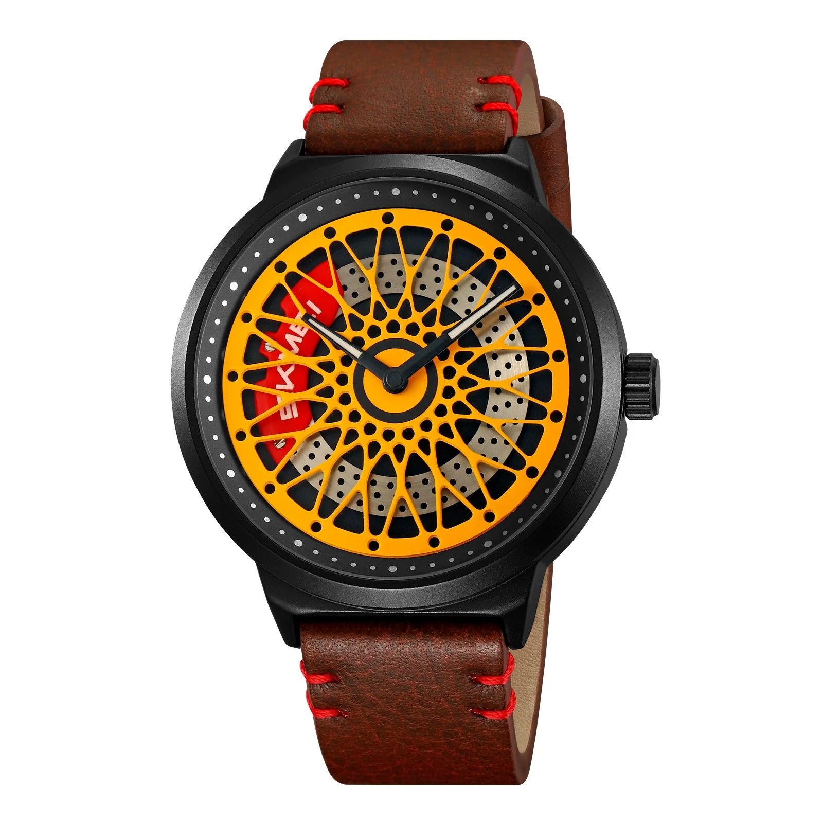 Men's Fashion Waterproof Watch With Alloy Case Stainless Steel Band And Round Cut Out Rotatable Dial - Image 11